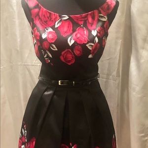 Little Black Dress with floral print